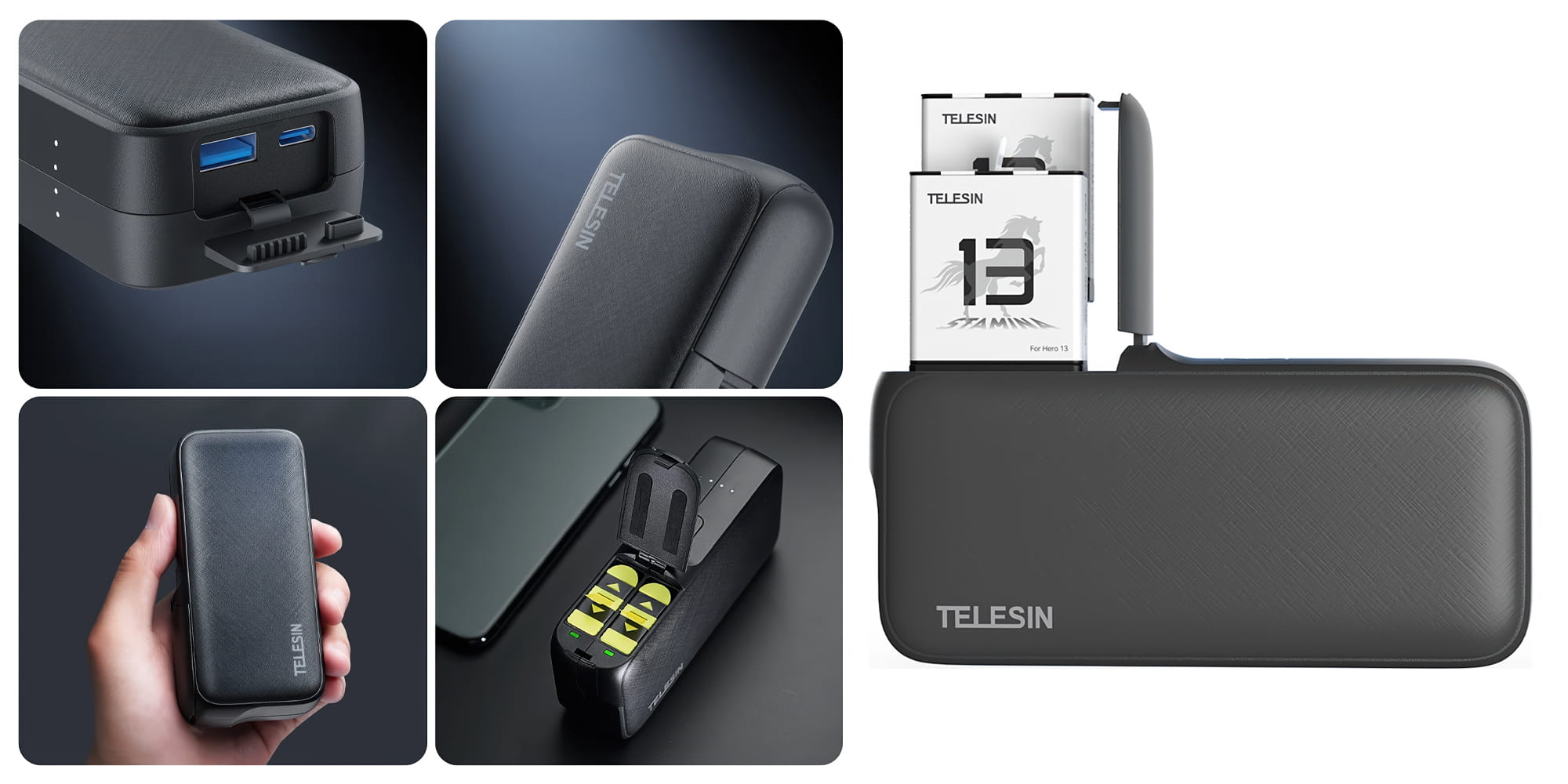 power bank z ładowarką do akumulatorów gopro hero 13