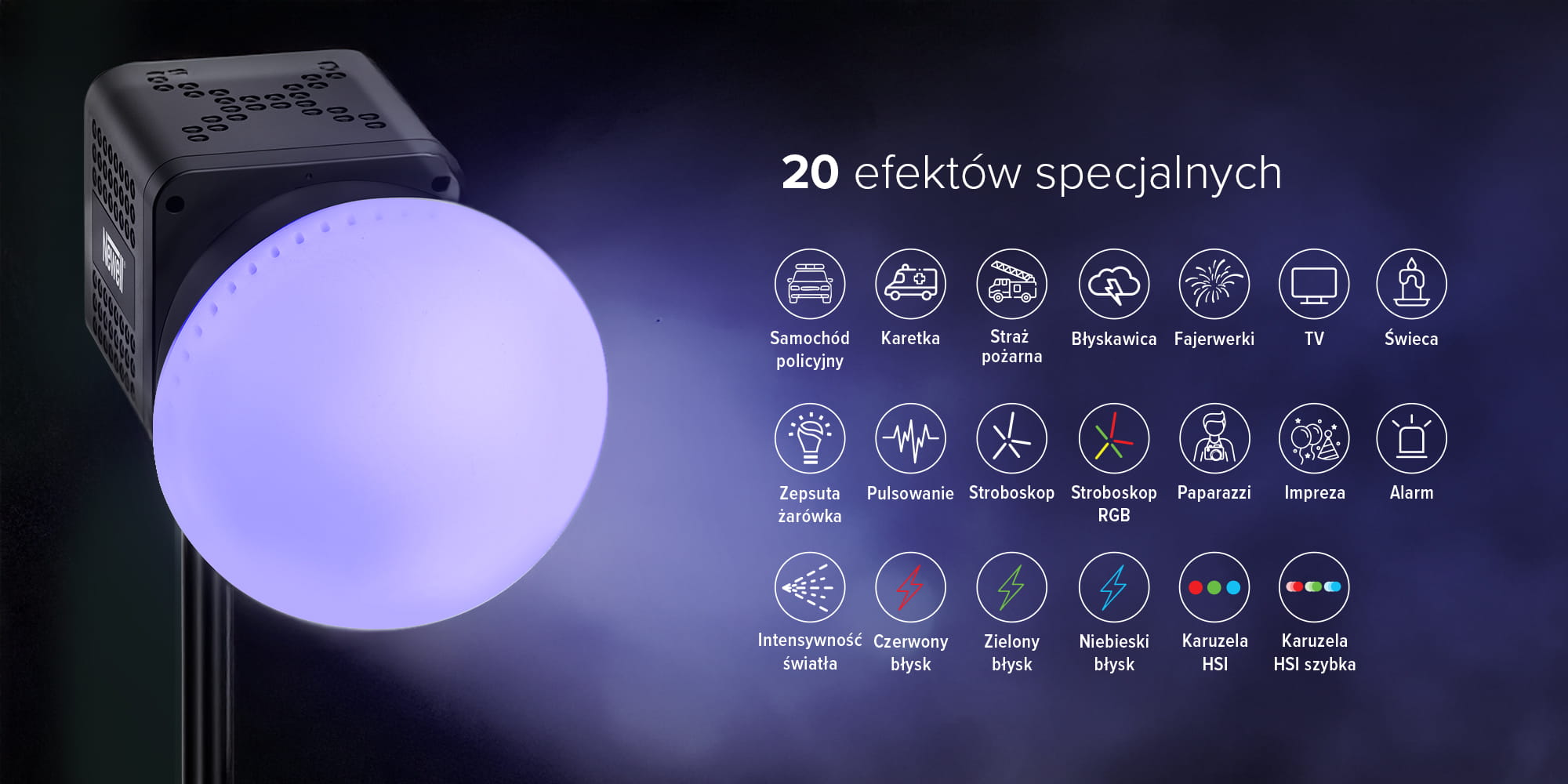 lampa led newell tara 40 rgb