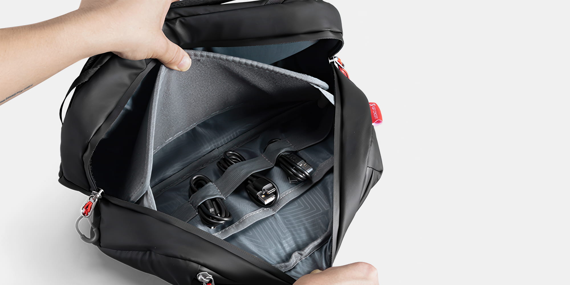 torba na ramię k&f concept urban wander 16 5 l - niebiesko-czarna