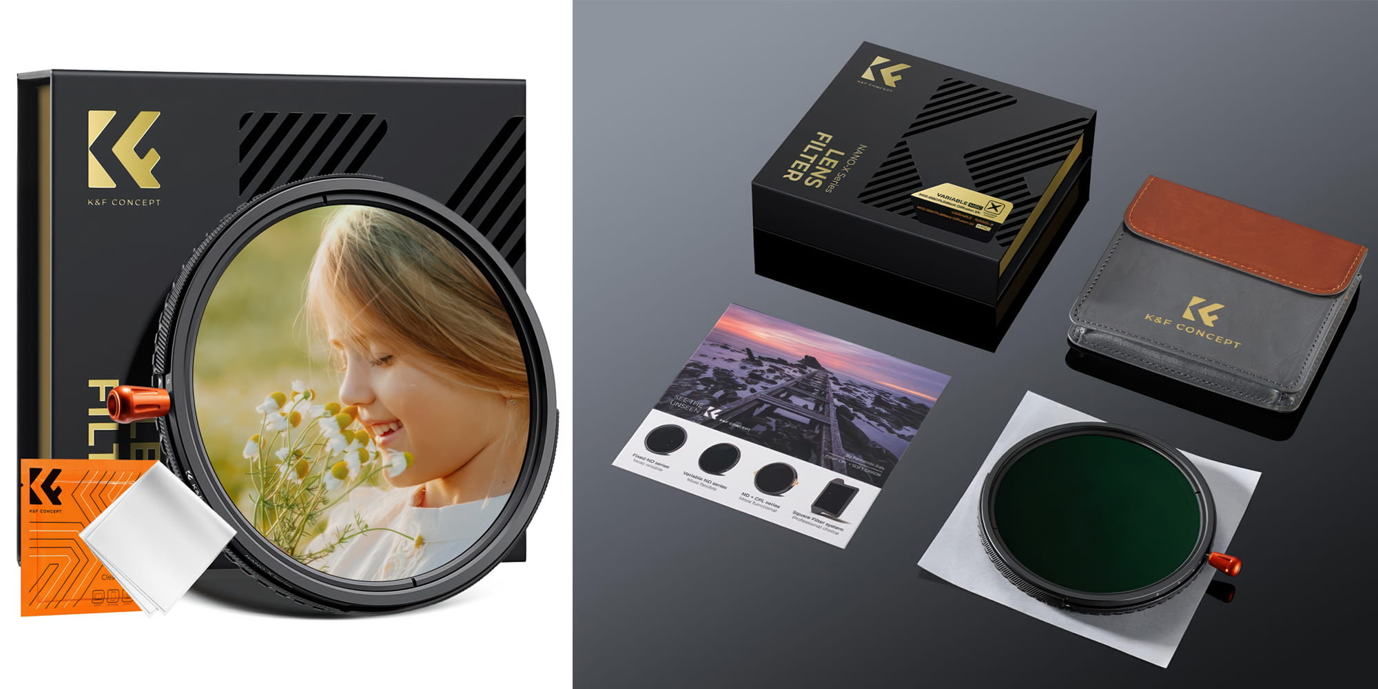 filtr k&f concept nano-x mrc cpl & fader nd2-32 & black mist 1/4 - 37 mm