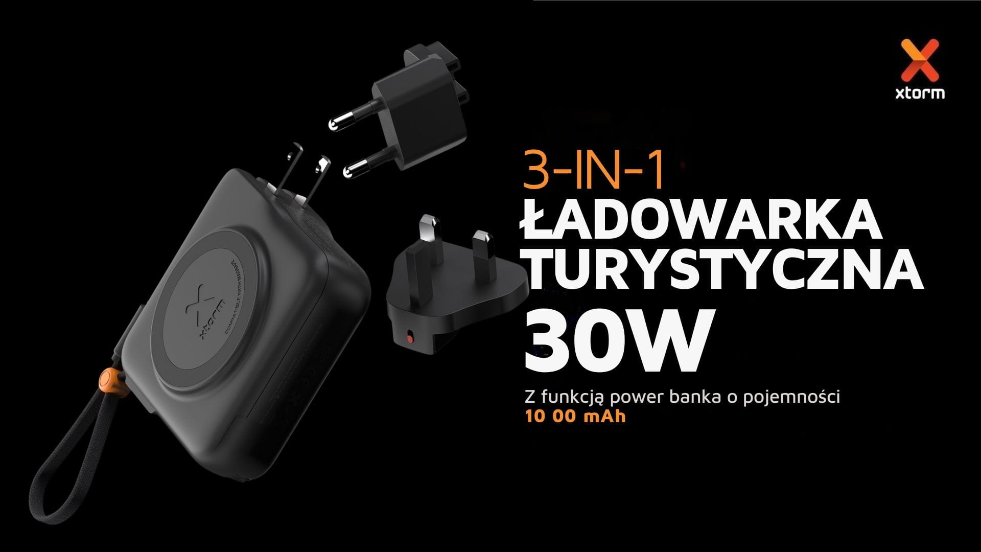 ładowarka podróżna 3in1 10.000 mah 30w