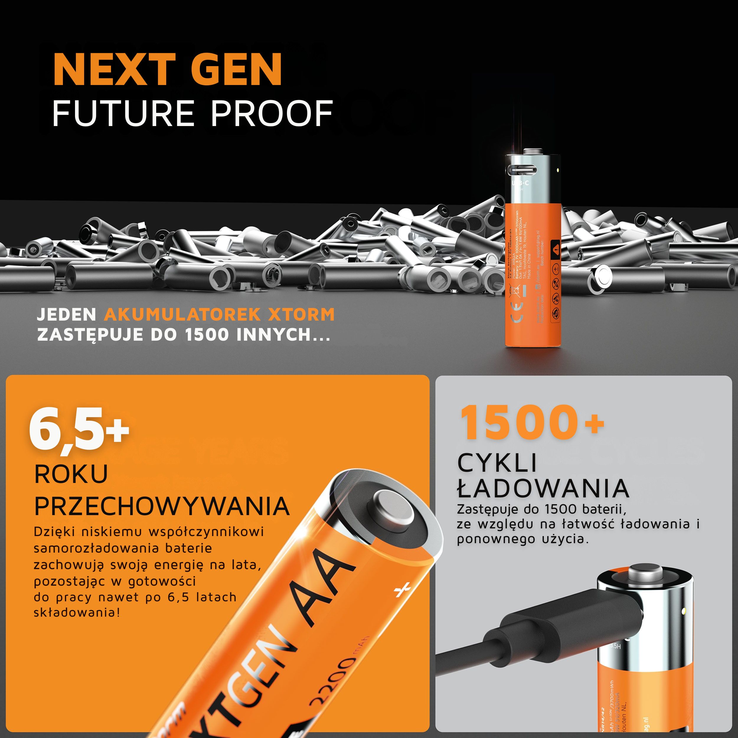 xtorm akumulatorki nexgen aa usb-c 4 pak