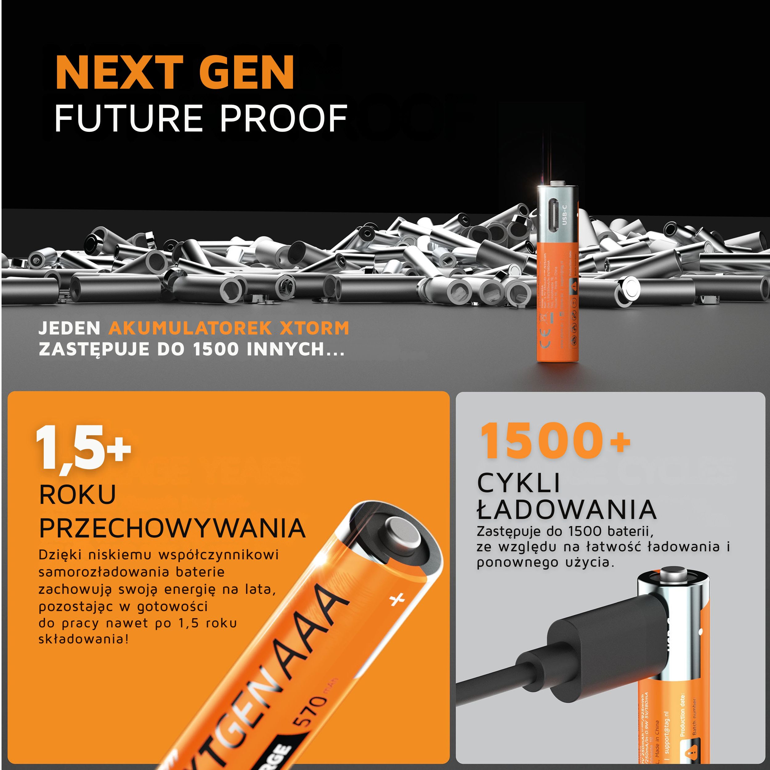 xtorm akumulatorki nexgen aa usb-c 4 pak