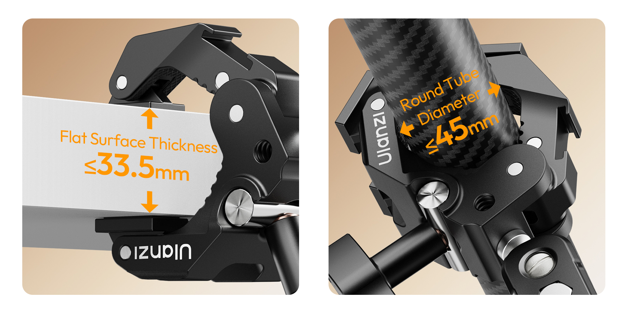 ramię montażowe ulanzi co78 z uchwytem super clamp - dwusekcyjne