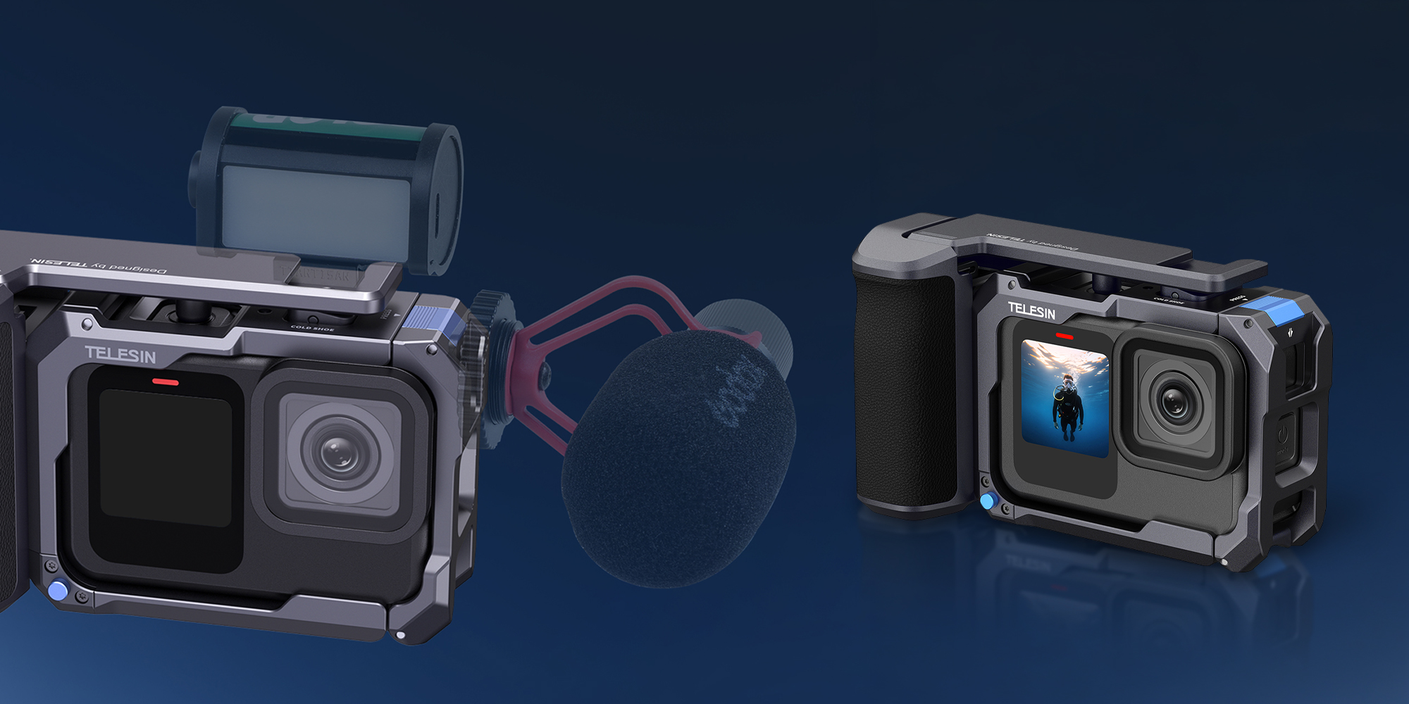 ramka montażowa z gripem do gopro hero