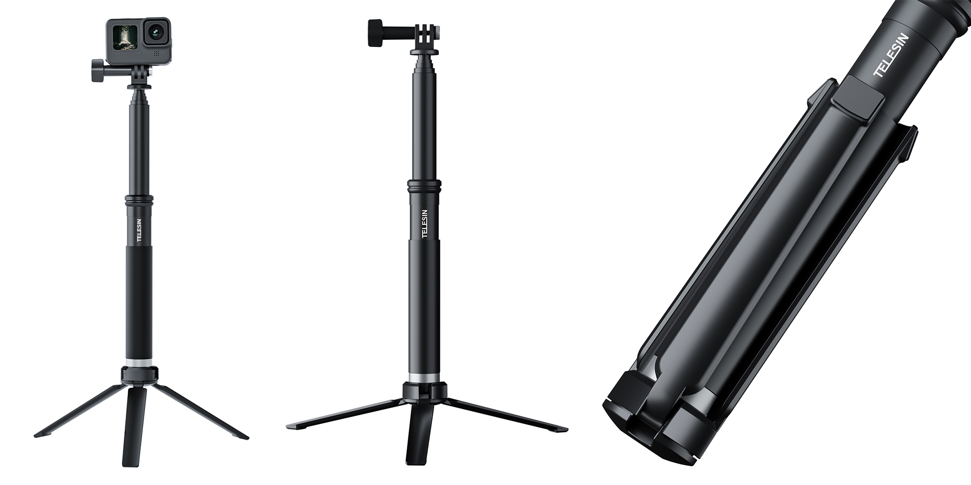 selfie stick telesin gp-mnp-090-s do kamer sportowych