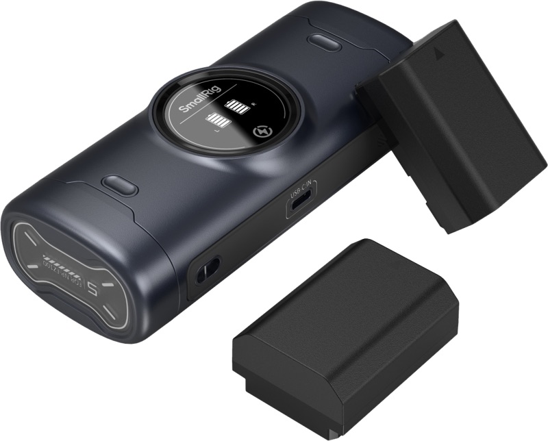smallrig 5696 - zestaw, przenośna dwukanałowa ładowarka (typu etui), 2x akumulator sony np-fz100 (usb-c, 18w)