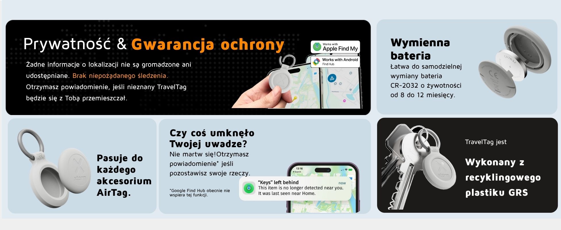 xtorm lokalizator (apple ios & android) biały