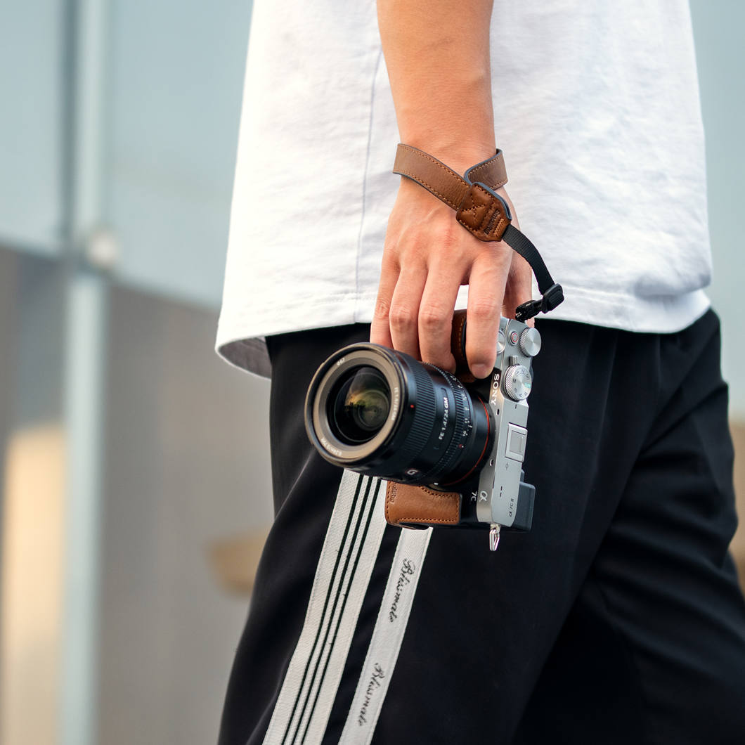 zestaw, skórzany półfuterał do sony a7c ii i a7cr brązowy