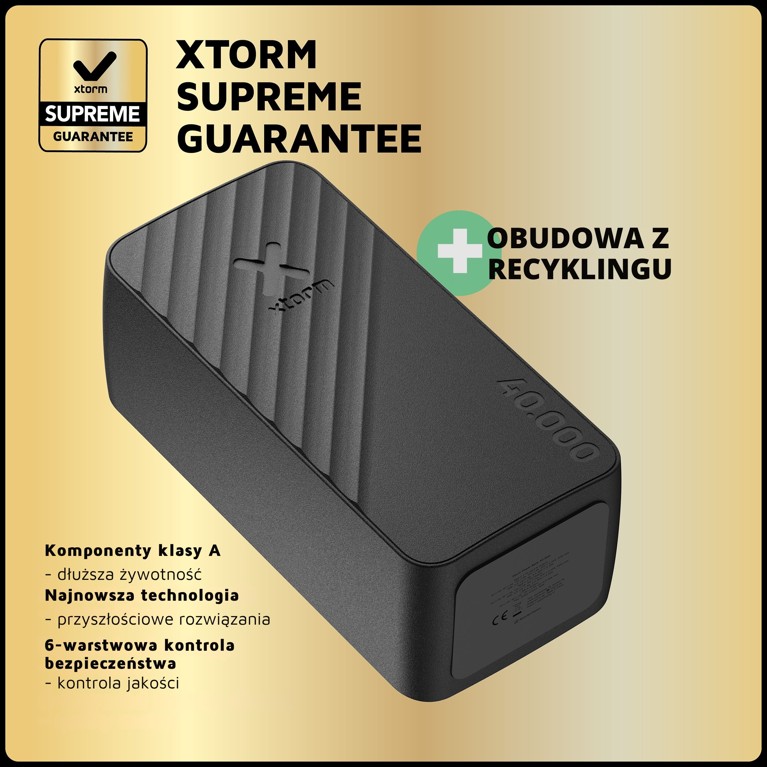 xtorm powerbank go2 40.000 mah 45w czarny
