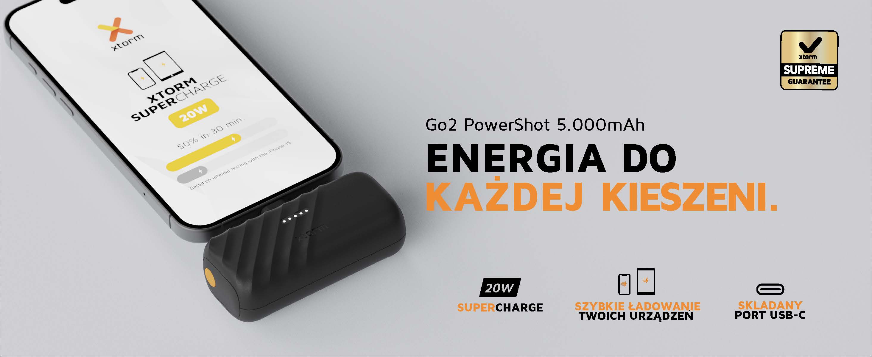 xtorm powerbank powershot 5.000 20w czarny
