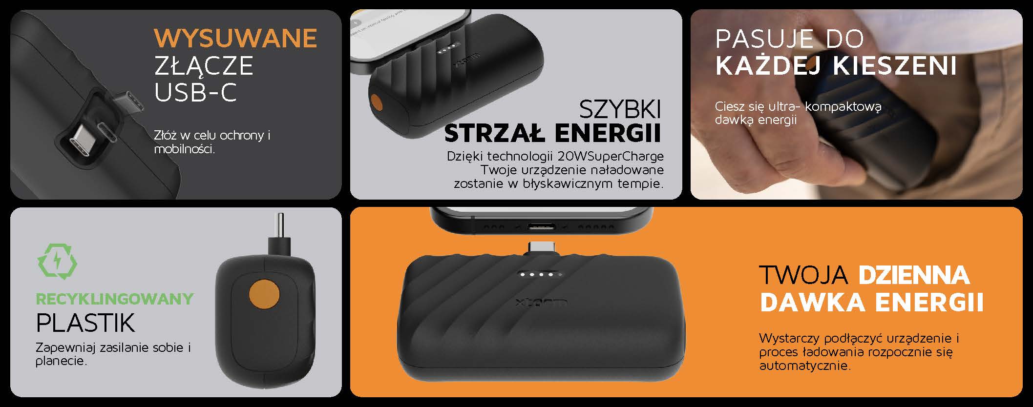 xtorm powerbank powershot 5.000 20w czarny