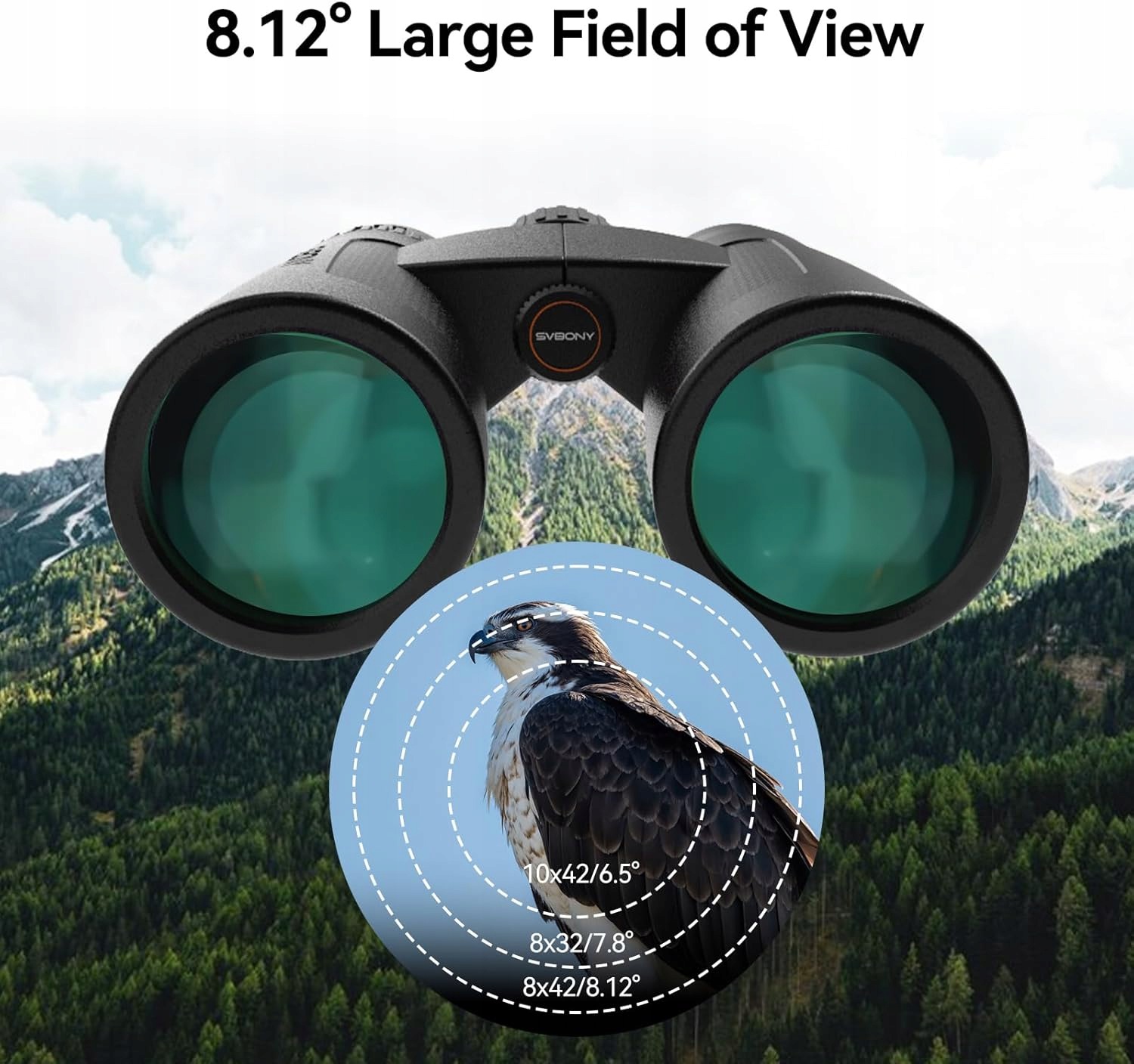 lornetka svbony sv202 upgraded wide-angle ed [8x42]