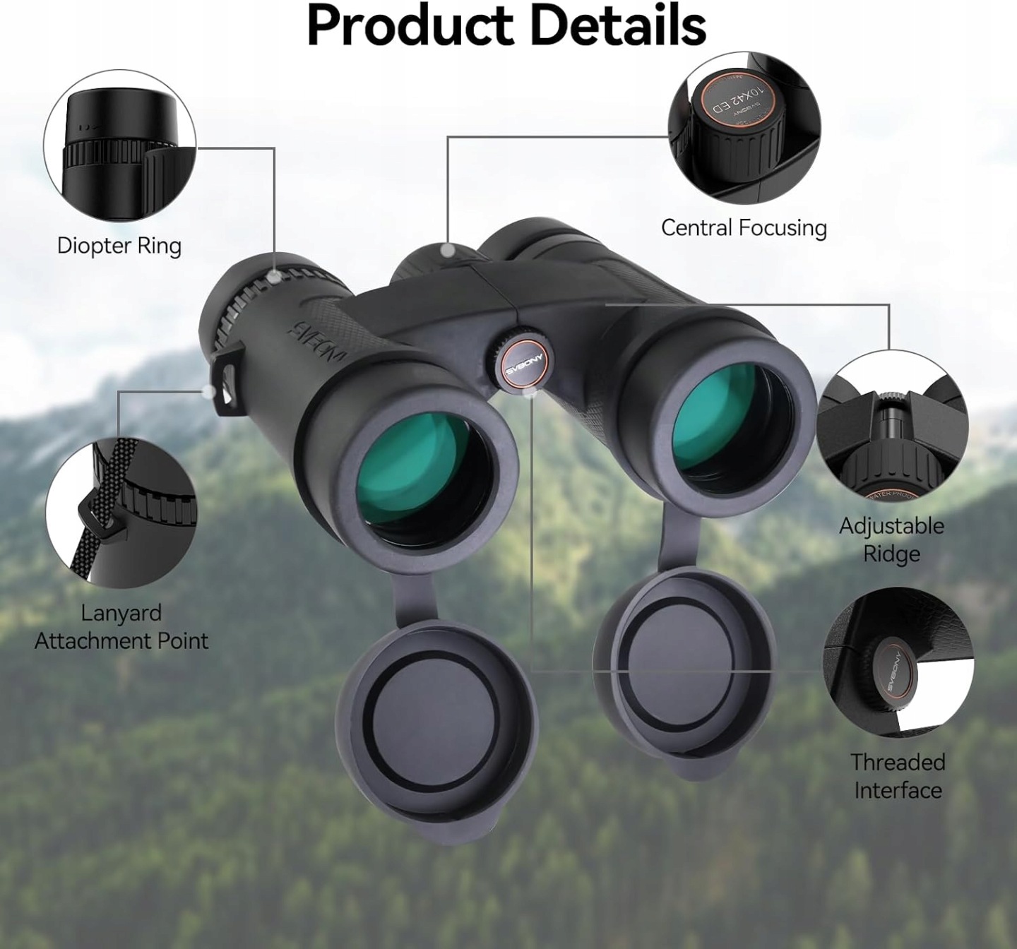 lornetka svbony sv202 upgraded wide-angle ed [10x42]