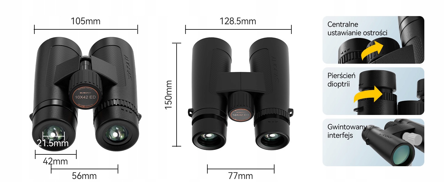 lornetka svbony sv202 upgraded wide-angle ed [10x42]