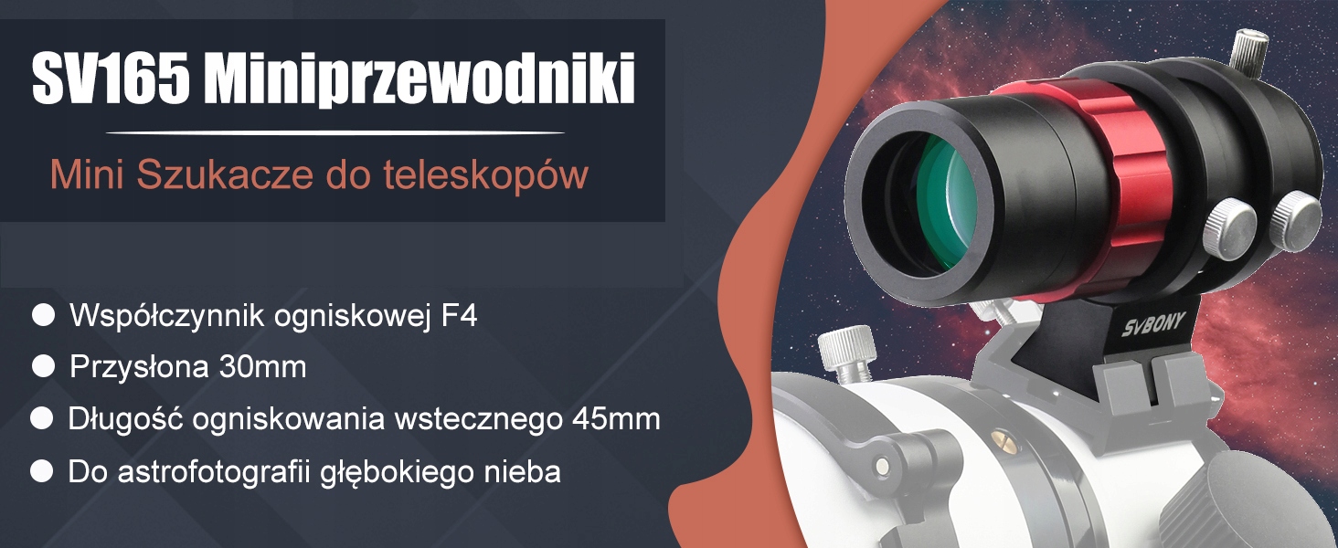 mini luneta prowadząca svbony sv165 30mm
