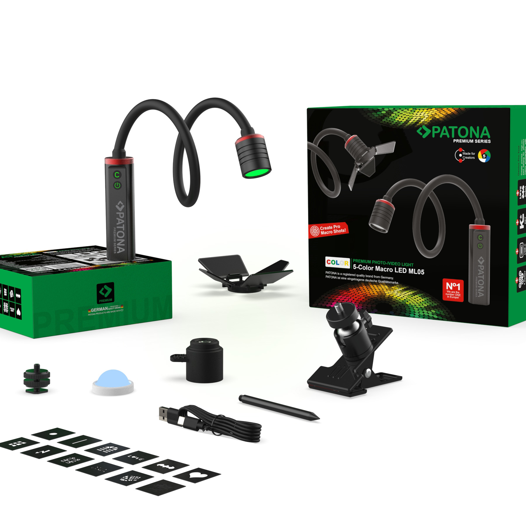 patona premium lampa macro led rgb bi-color light ml05 makrofotografia