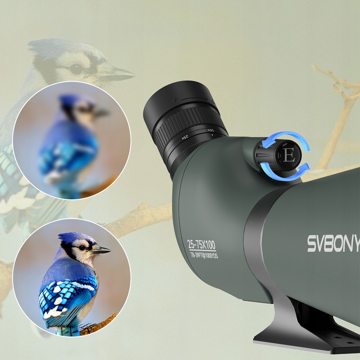 luneta obserwacyjna svbony sv28a 25-75x100