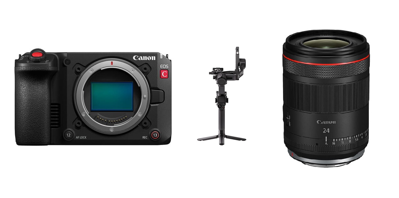 Kamera Canon EOS C50 body +DJI RS 5 Combo + RF 24mm f/1.4 L VCM