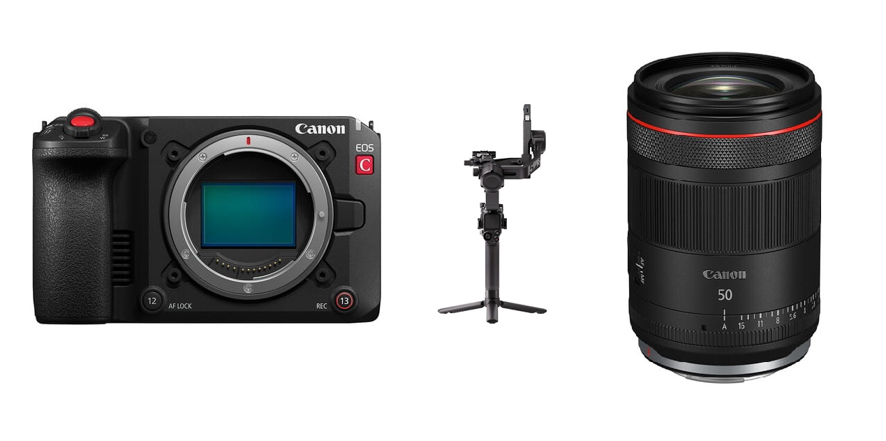 Kamera Canon EOS C50 body +DJI RS 5 Combo + RF 50mm f/1.4 L VCM