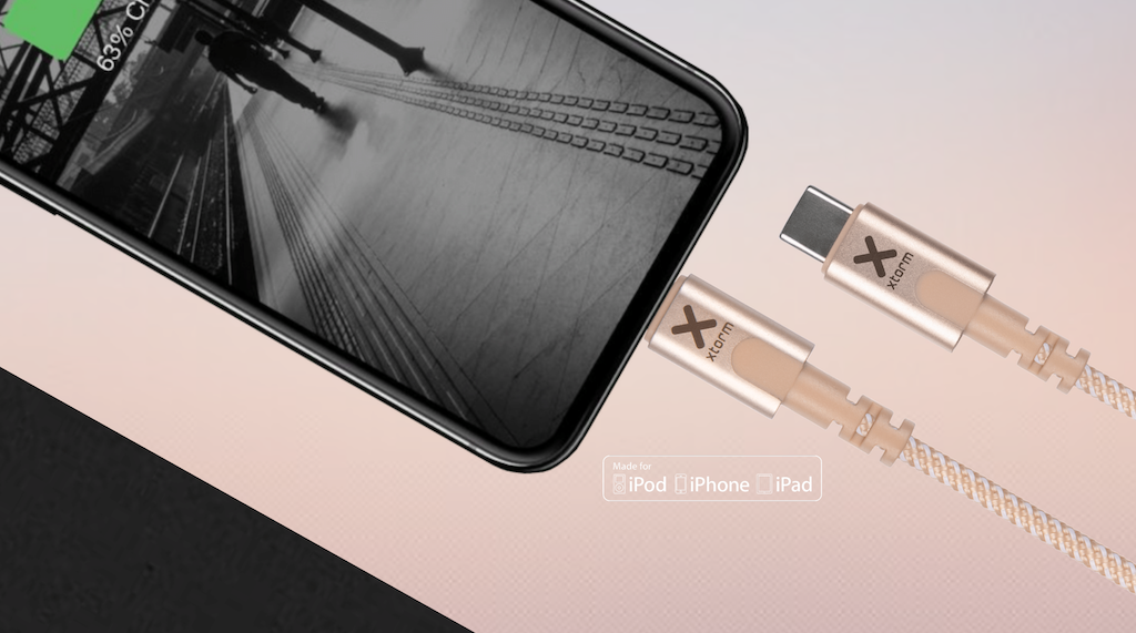 Kabel XTORM XCX2033 USB-C - Lightning MFI (1m) złoty