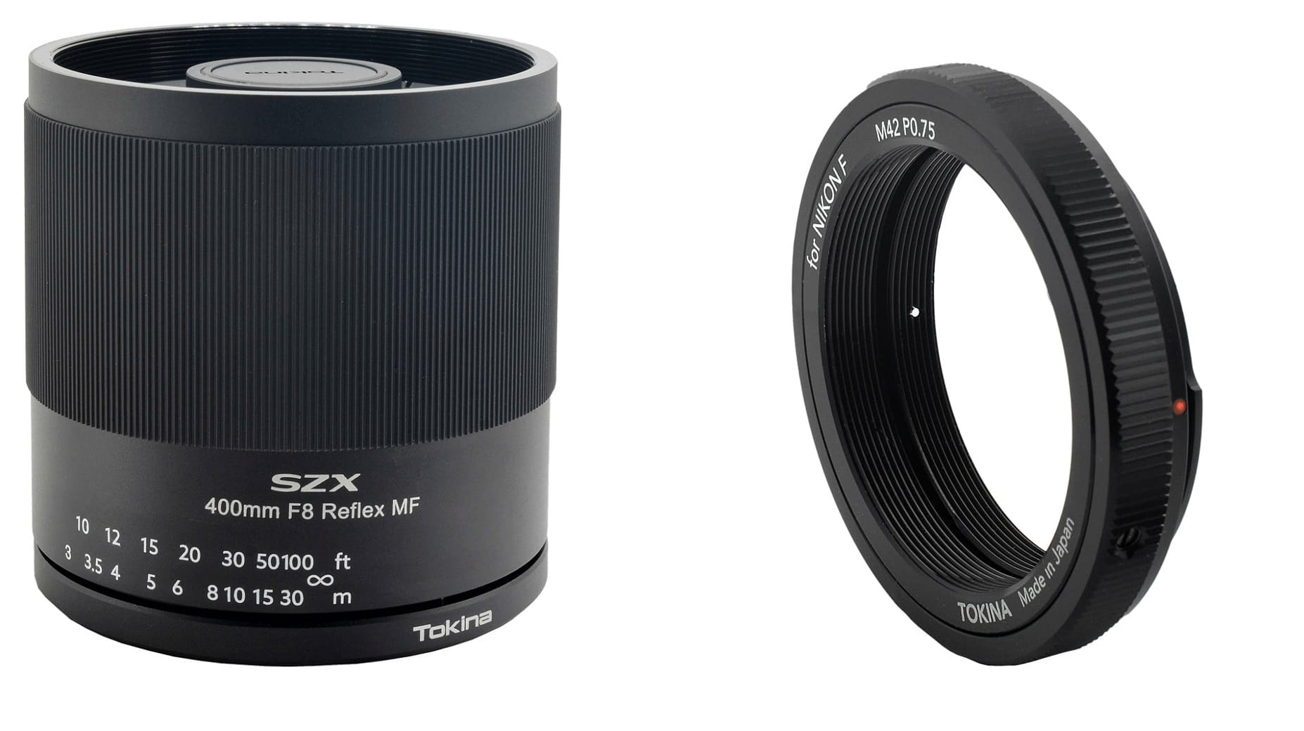 Obiektyw Tokina SZX SUPER TELE 400MM F8 REFLEX MF + adapter Nikon F