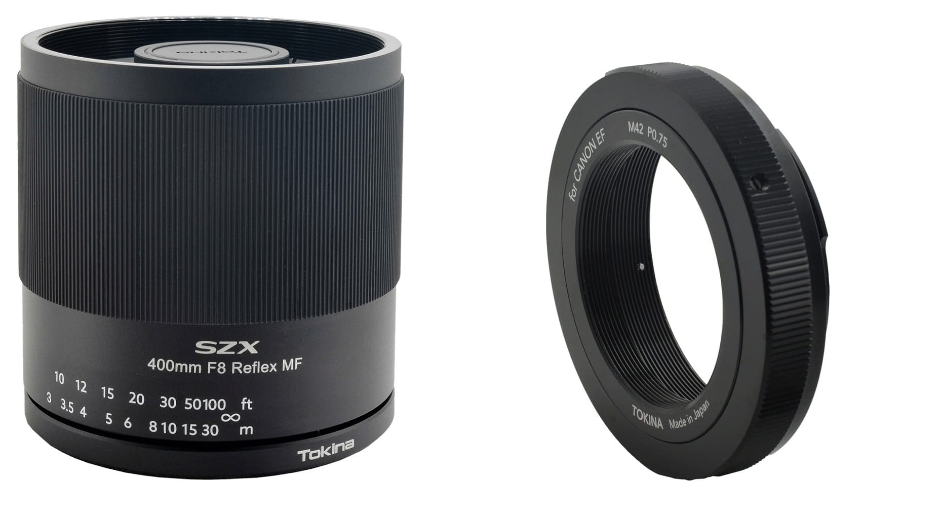Obiektyw Tokina SZX SUPER TELE 400MM F8 REFLEX MF + adapter Canon EF