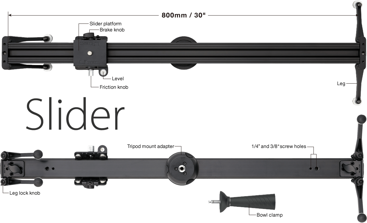 Zestaw statyw + głowica + slider ALX S4 Libec TH-ZS4KIT