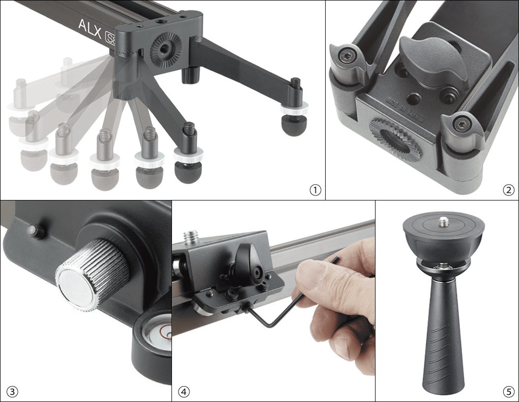 Zestaw statyw + głowica + slider ALX S4 Libec TH-ZS4KIT