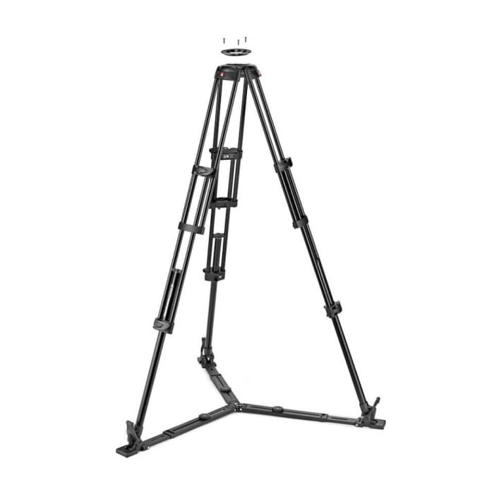Statyw Manfrotto MVK504XTWINGA Twin Alu z dolną rozpórką + głowica 504X z płaską bazą Pro Video