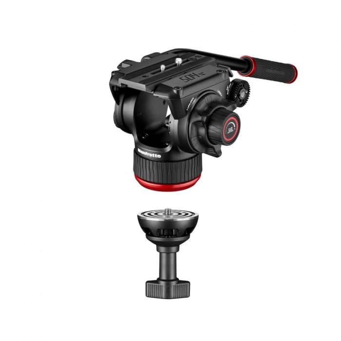 Statyw Manfrotto MVK504XTWINGA Twin Alu z dolną rozpórką + głowica 504X z płaską bazą Pro Video