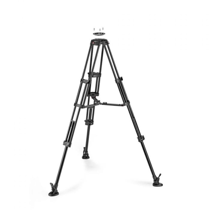 Statyw Manfrotto MVK504XTWINMA Twin Alu ze środkową rozpórką + głowica 504X z płaską bazą Pro Video