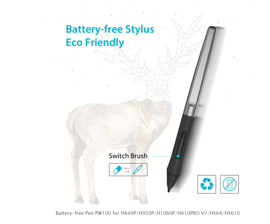 Pióro Huion PW100 do H640P/H950P/H1060P