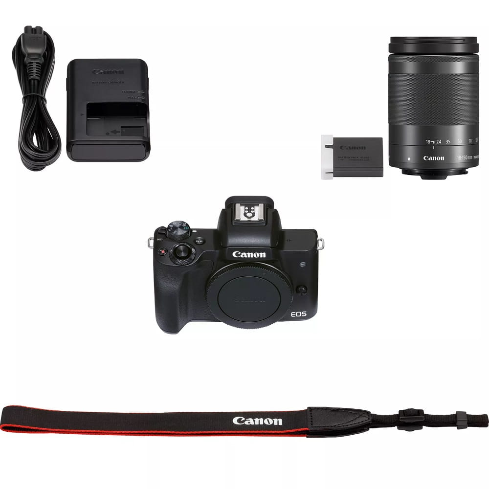 Aparat Canon M50 Mark II czarny + EF-M 18-150