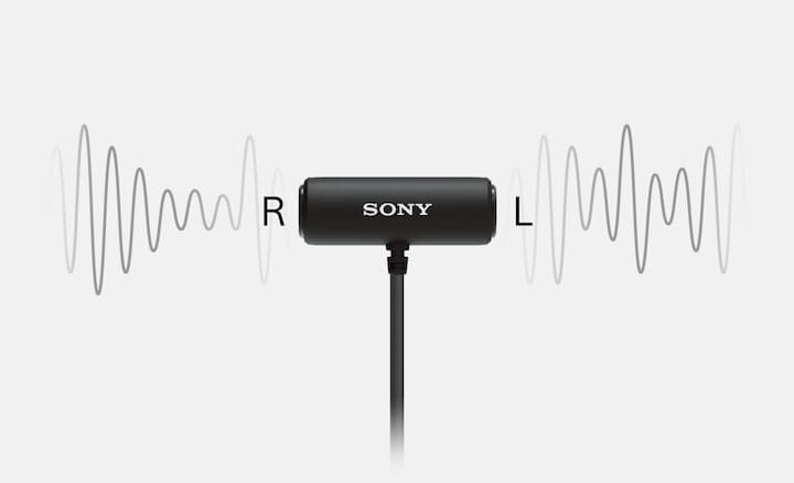 stereofoniczny mikrofon krawatowy sony ecm-lv1