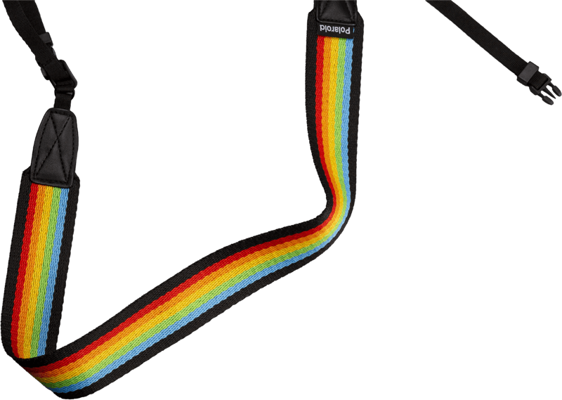 Pasek Polaroid Camera Strap Flat Rainbow Stripe