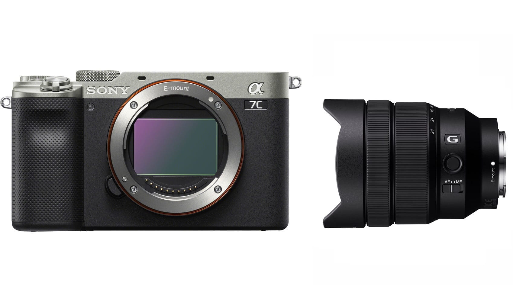 Aparat cyfrowy Sony A7C srebrny ILCE7C + obiektyw FE 12-24 mm f/4.0 G - SEL1224G