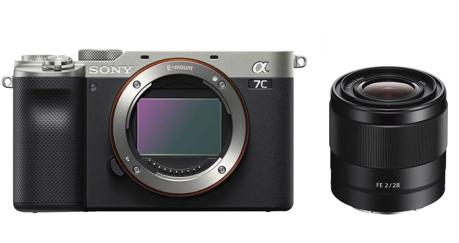Aparat cyfrowy Sony A7C srebrny ILCE7C + Obiektyw Sony FE 28 mm f/2.0 SEL28F20