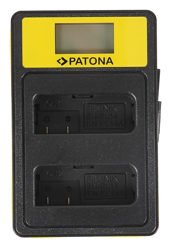 Ładowarka podwójna PATONA SMART DUAL LCD USB NIKON EN-EL14
