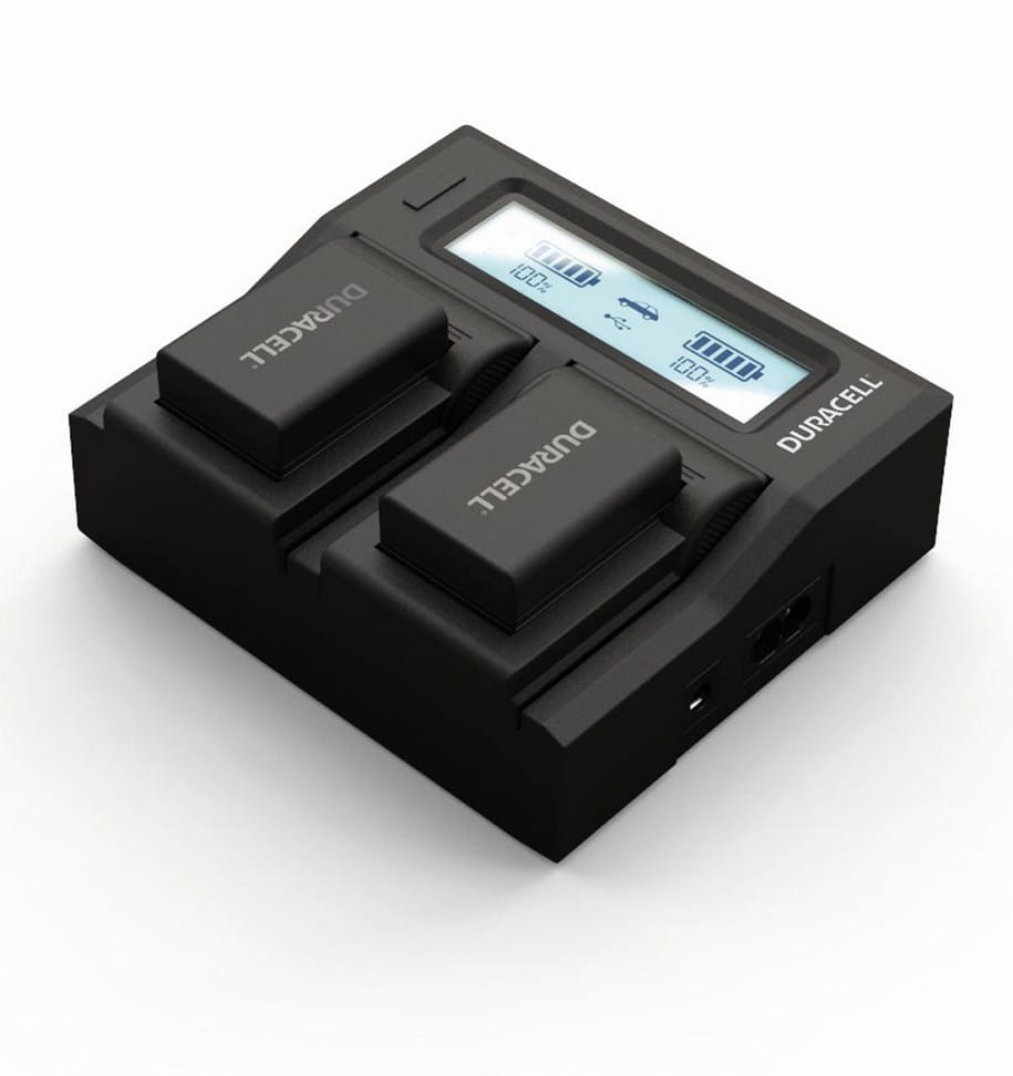 podwójna ładowarka duracell drs6120 do sony npfw50